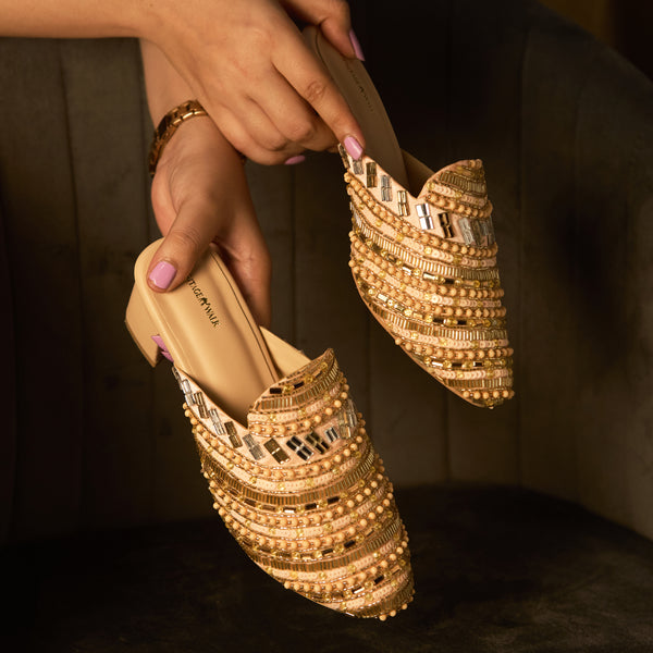 Heeled Mules - Peachy Affair